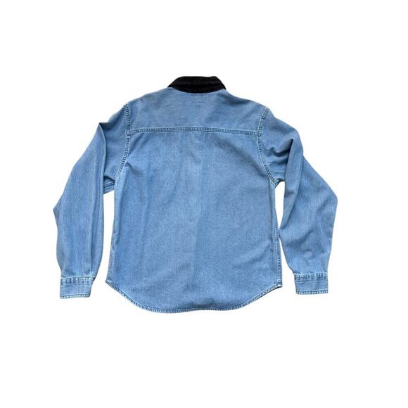 Shaver Lake Women's Blue Embroidered Long Sleeves Button Up Demin Shirt Size M - Picture 4 of 6